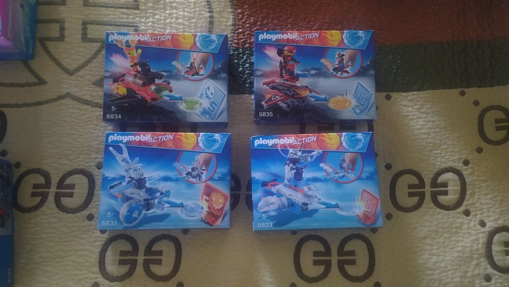 Playmobil action 4 sets diferentes novos e selados