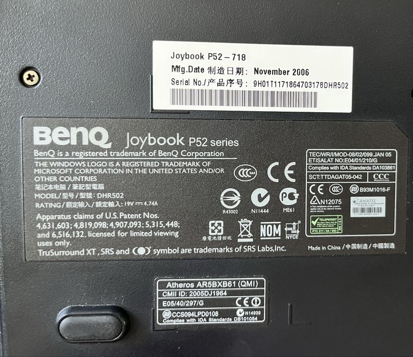 BenQ Joybook P52 Series