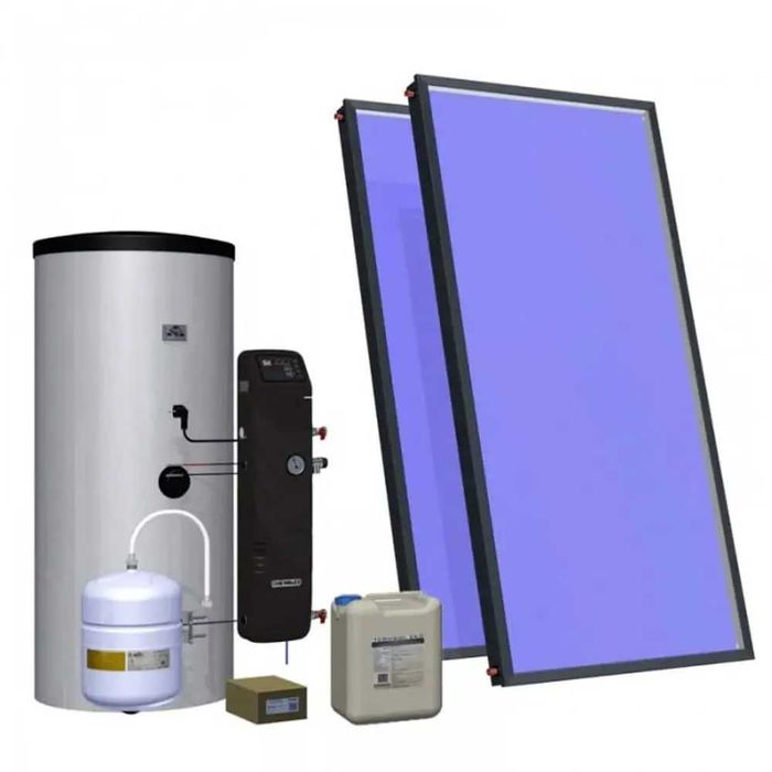 Всесезонный плоский коллектор Hewalex KS2100F водонагреватель 200л/д.