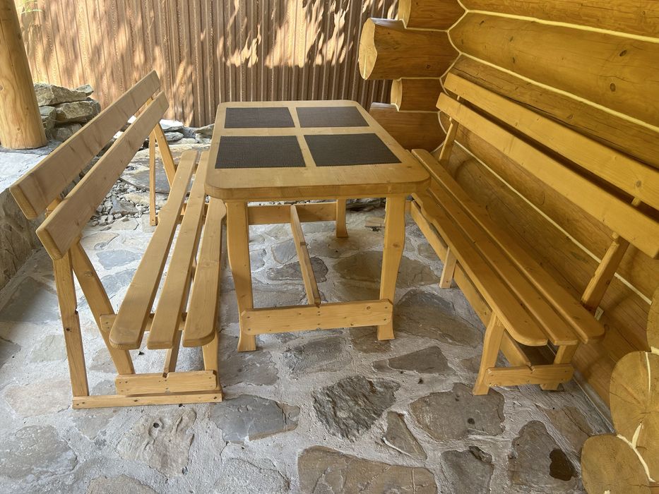 Комплект садових меблів дерево