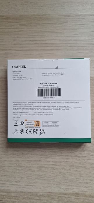 Caixa para disco rígido M.2 UGREEN - NOVO