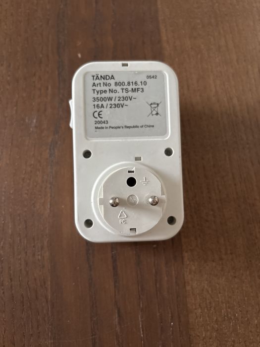 2x Programator czasowy TANDA do wnętrz z uziemieniem biały