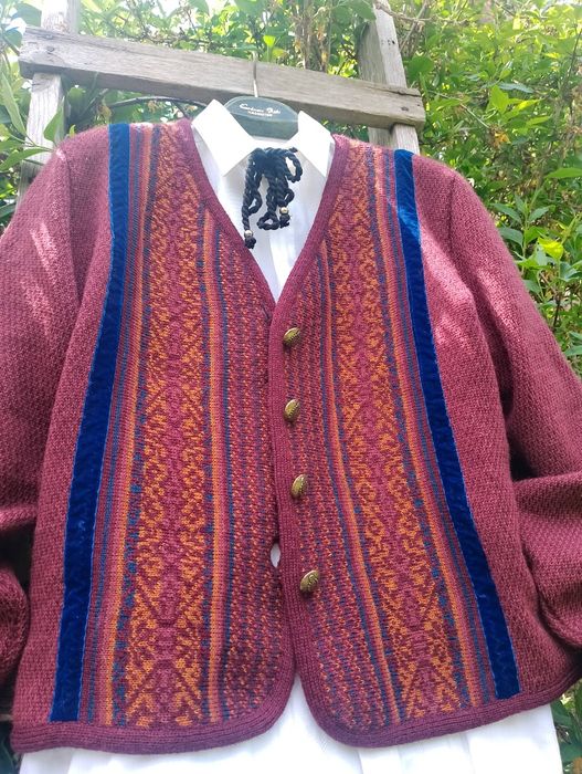 Sweter kardigan Vintage wełna 100%