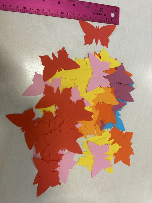 Motylki z papieru 7cm 40szt.