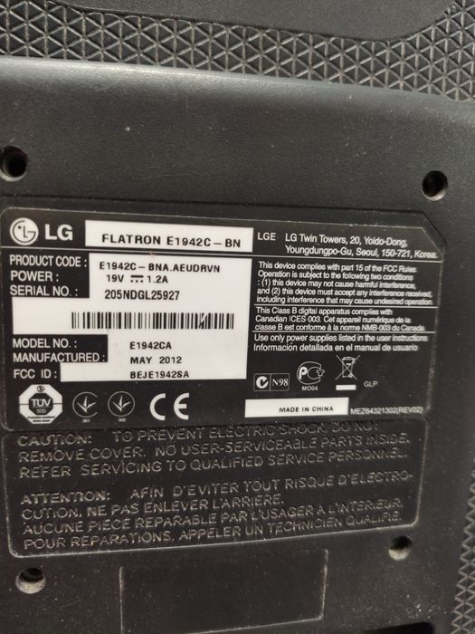 LG flatron E1942c-bn