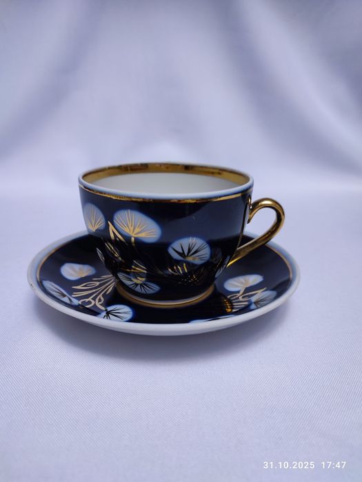 Чайный сервиз Одуванчик Дружковка.. Кофейный сервиз Кольдиц. Винтаж.