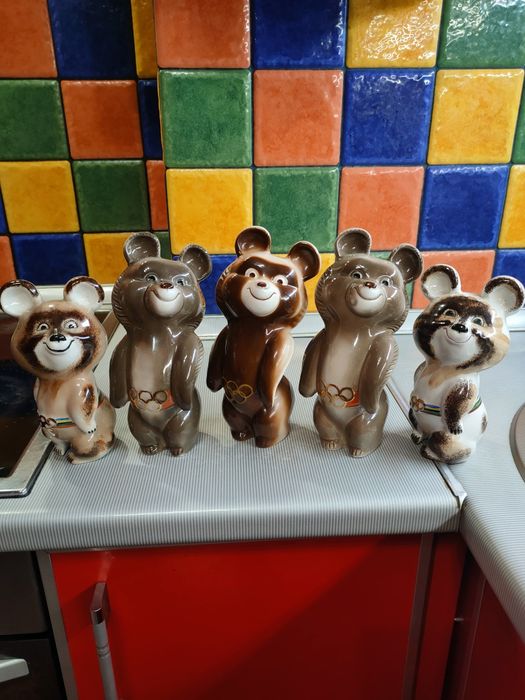 Большие фарфор Мишка Олимпийский