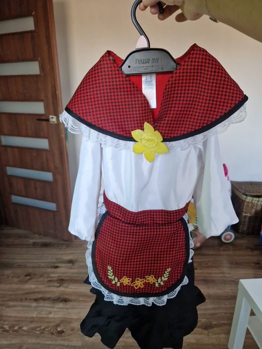 98/104 Strój karnawałowy czerwony kapturek