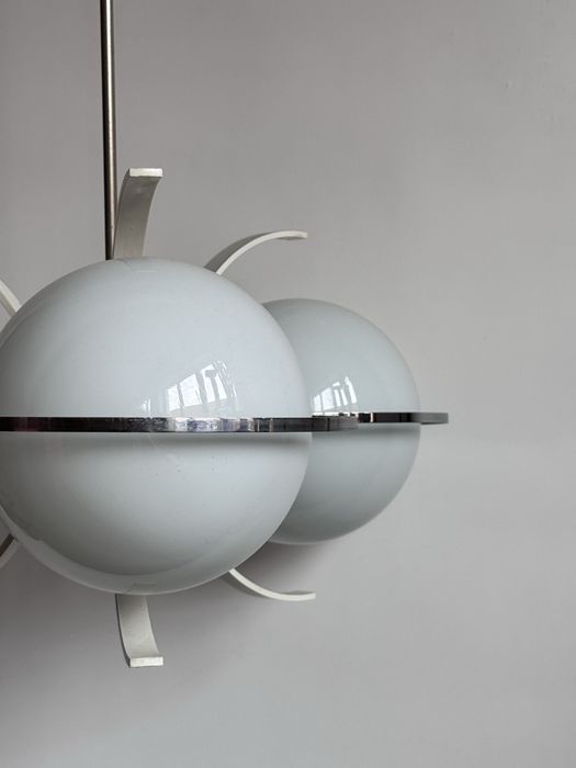 Włoska lampa wisząca Space Agechrom, lata 70te