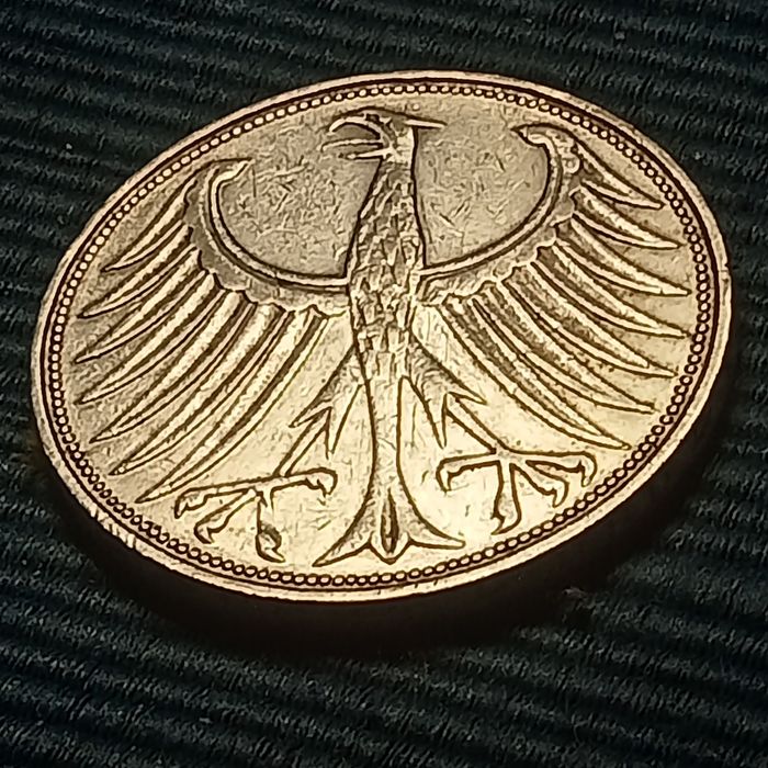 moeda Alemnha 5 marcos 1951 prata