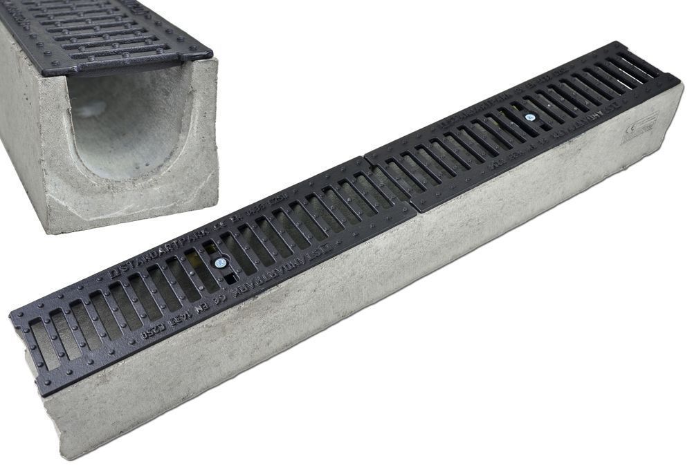 Kanał Odwodnienie DN100 H125 C250 12,5x14cm korytko beton ruszt żeliwo