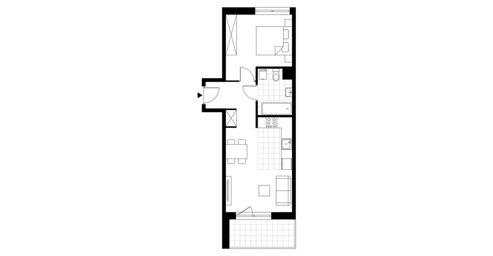 2-pokojowe mieszkanie 40 m² + loggia - View 4
