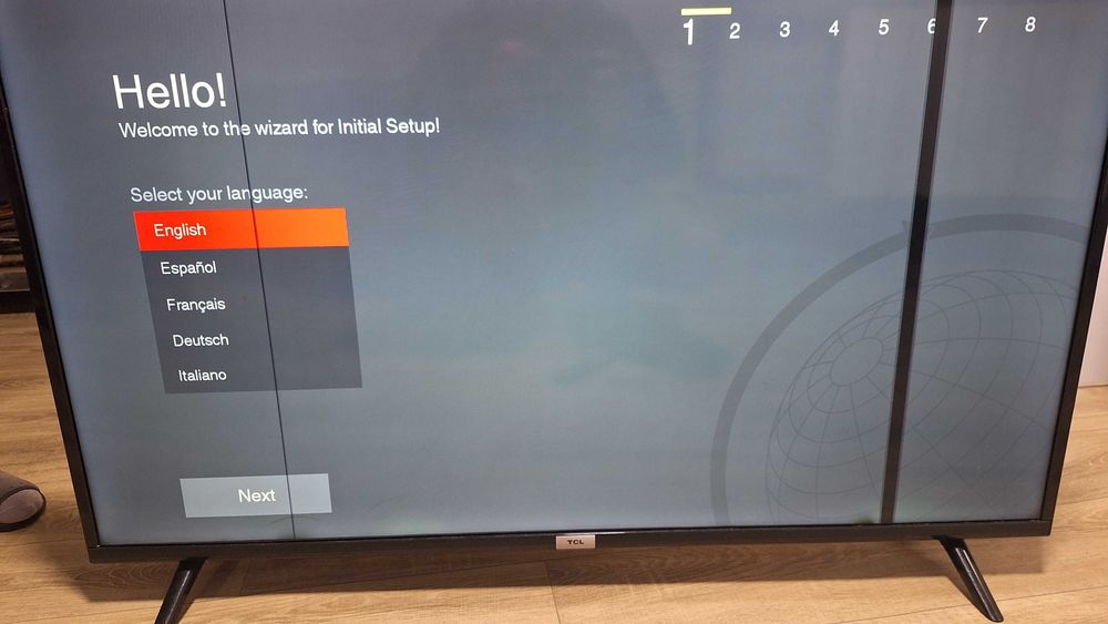 Telewizor TCL 49DP600 kreski na matrycy