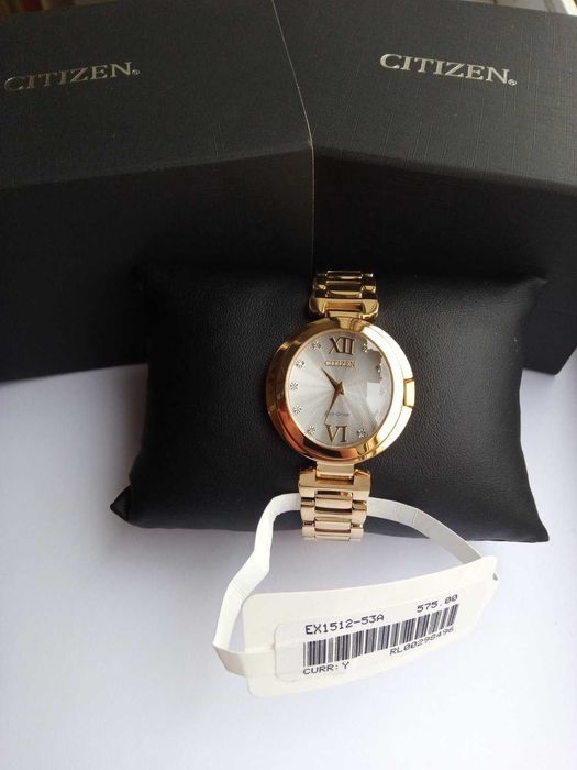 Женские часы 10 бриллиантов Citizen EcoDrive Capela Diamond EX1512-53A