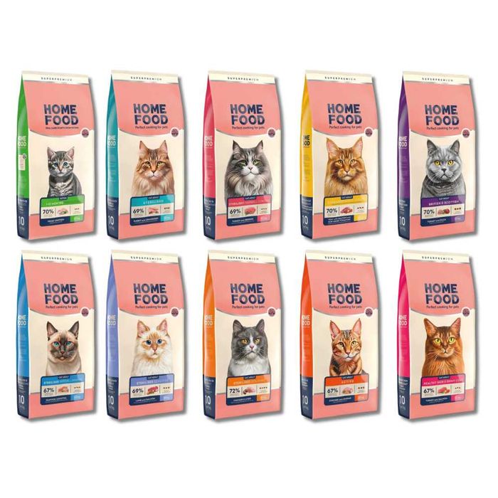 Корм для котів Home Food 1,6 та 10 кг