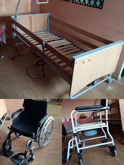 Łóżko rehabilitacyjne wózek inwalidzki wózek toaletowy