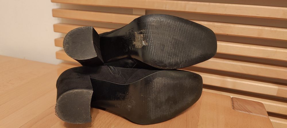 Damskie botki ,buty zamszowe czarne roz 38/39