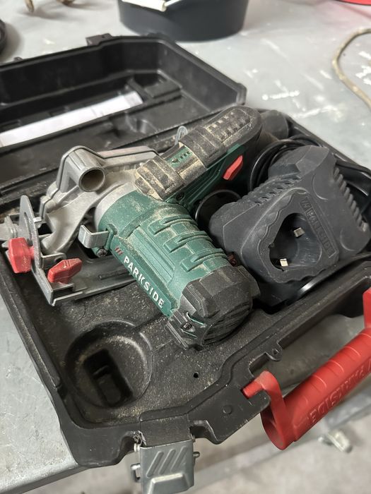 serra circular com bateria parkside