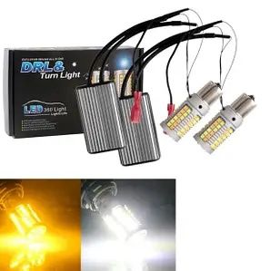 Денні ходові вогні Дхо з функцією повороту 1156 PY21W BAU15S 7440 Led