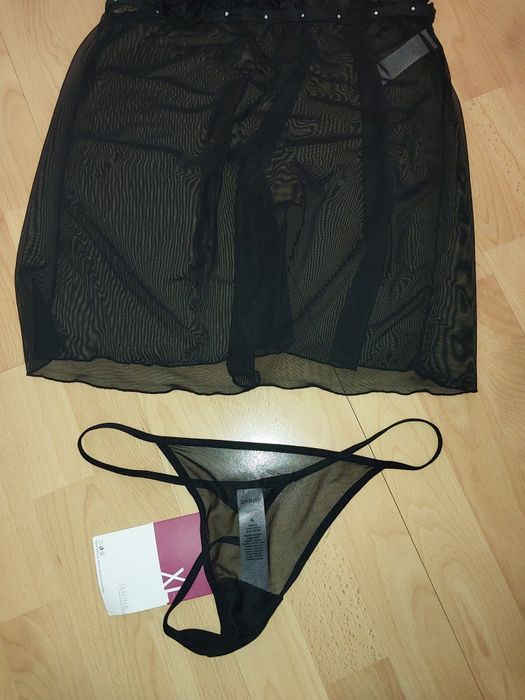 Nowa koszulka nocna zestaw xl  koszulka nocna stringi sexy bielizna