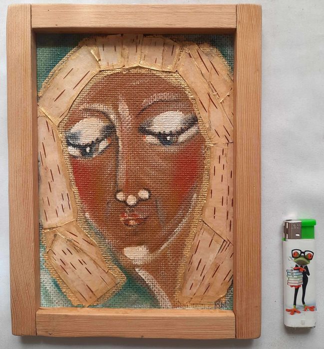 Brygida Mielcarek PORTRET ŚWIĘTEJ Obraz akryl