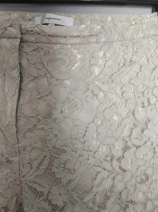 Szorty spodenki koronka 46 xxxl szare beżowe koronkowe plus size 3XL plus size