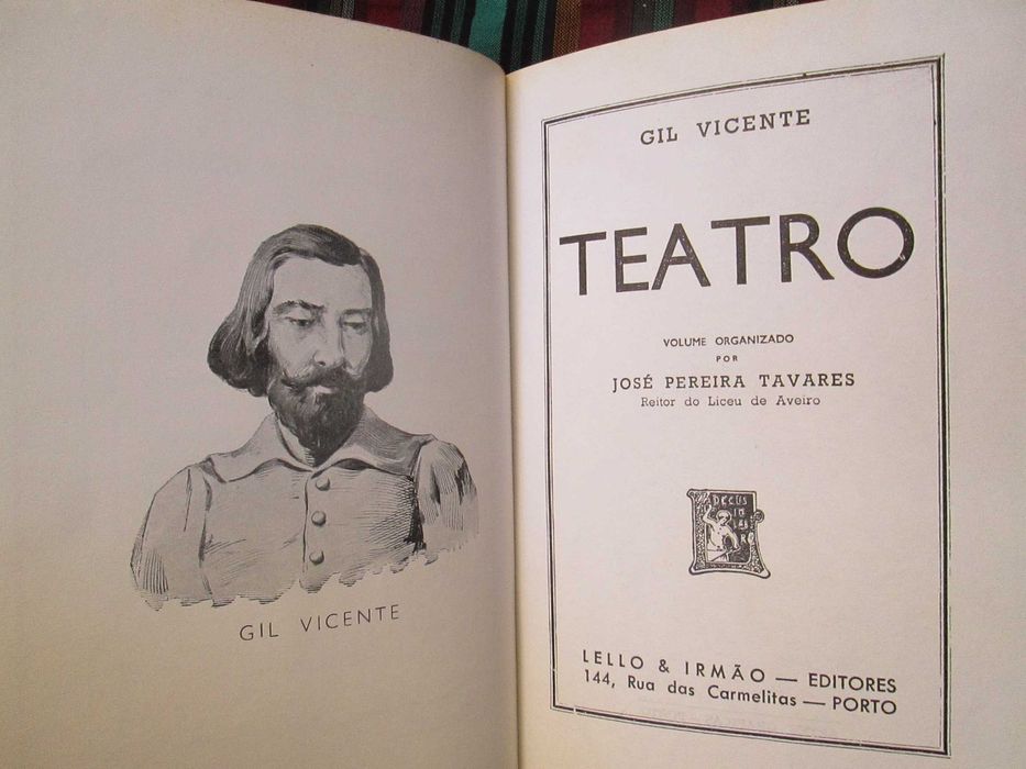 Teatro de Gil Vicente, vol. organizado por José Tavares - com 8 peças