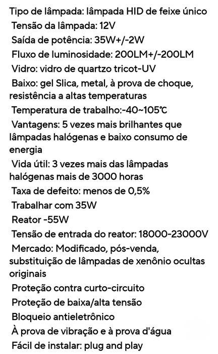 Lâmpadas Xenon DS1