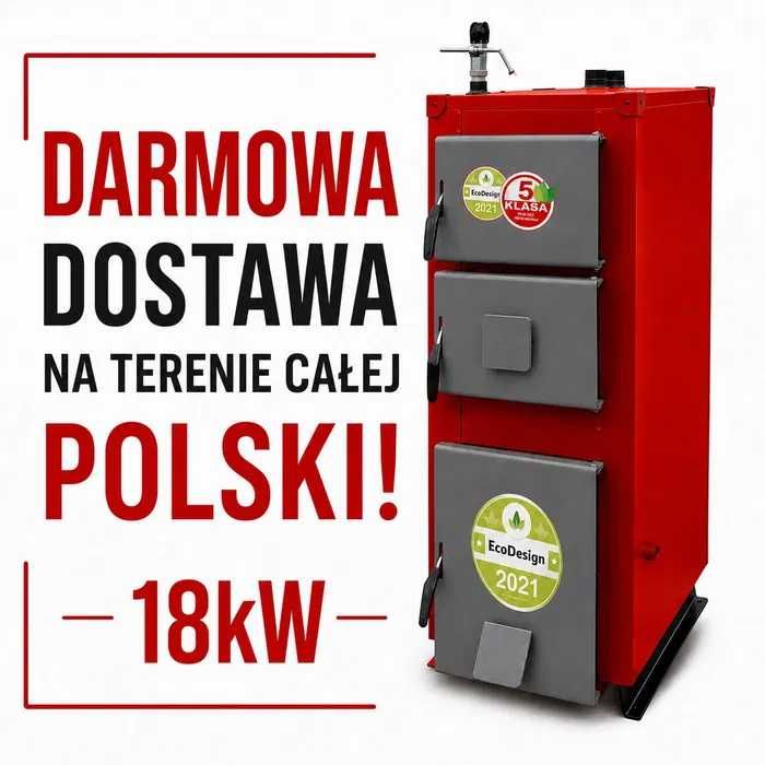 Kocioł Węglowy FENIKS UNI 18 kW piec Klasa 5 ECODESIGN Dostawa GRATIS węgiel drewno