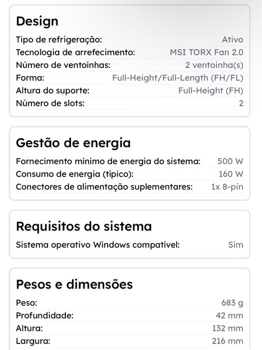 Placa gráfica MSI GeForce RTX 2060 Ventus XS 6G OC, Multicolor64740900297602121