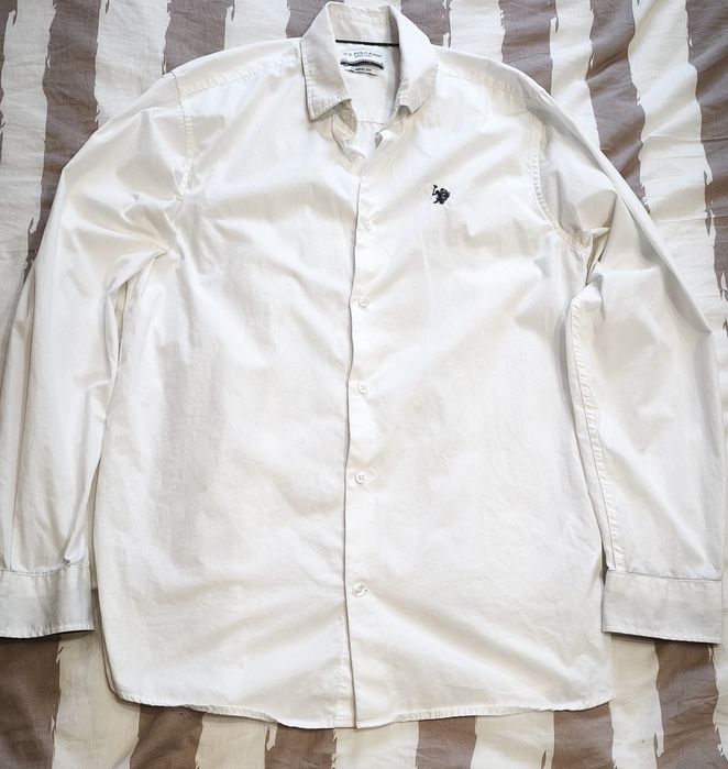Biała koszula USPA , U.S. Polo Assn.