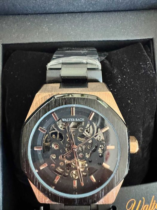 Relógio Walter Bach Automático Esqueleto 1033 - Novo
