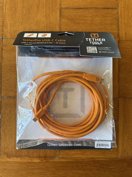 Kabel Tether Tools USB-C - MICRO-B 5 pin, 4,6 m