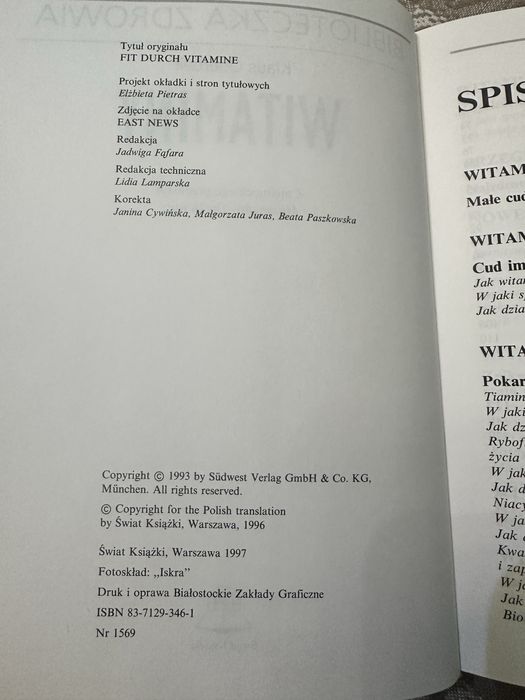 Witaminy. Klaus Oberbeil. Biblioteczka zdrowia.