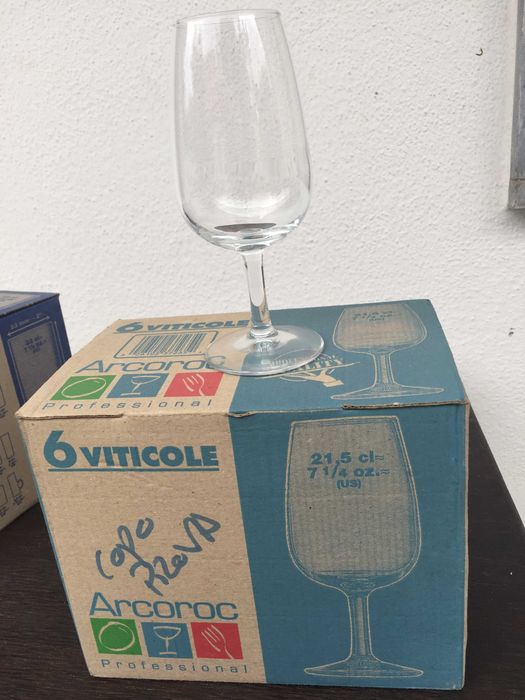 6 Cálices Vinho Vidro 21,5cl ARCOROC VITICOLE - NOVO
