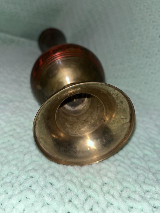 індійська латунна ваза з ручним розписом