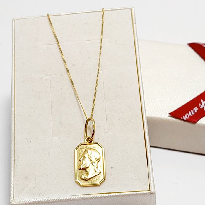 Łańcuszek +medalik złoto 585 komunia