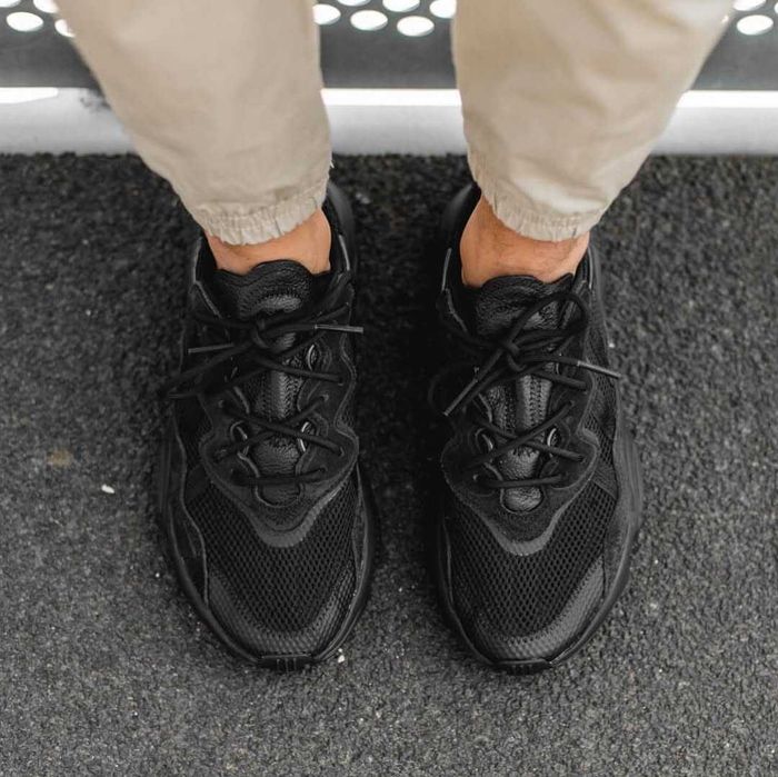 Кроссовки Мужские Adidas Ozweego Triple Black/Чоловічі Кросівки Адідас Озвіго/Кроссовки адидас Озвиго