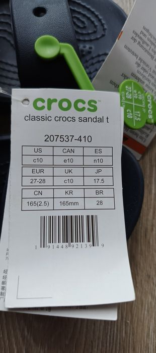 Nowe sandałki Crocs 27/28 granatowe croksy