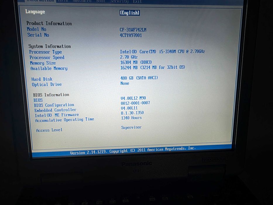 Як новий захищений ноутбук Panasonic CF-31 MK4 (дві батареї) гарантія