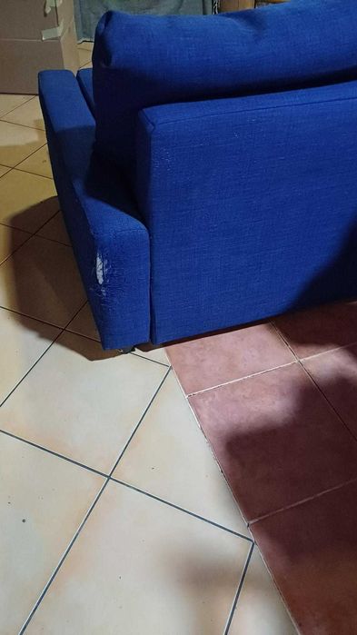 Sofá ikea 3 lugares azul