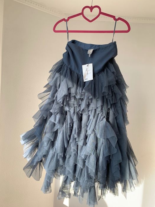 Шикарна вечірня спідниця міді нарядна на випуск весілля  asos