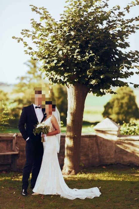 Granatowy smoking ślubny The King Polski Producent