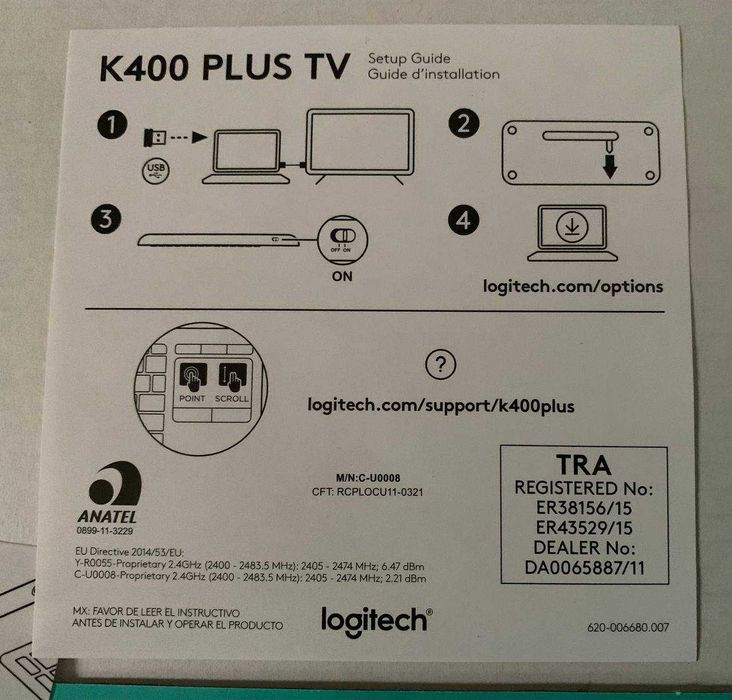 Клавіатура бездротова Logitech K400 Plus
