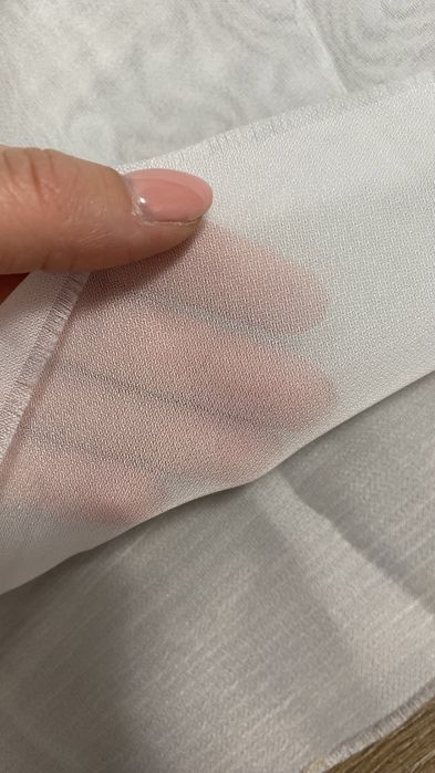 Тюль креп  белый остаток