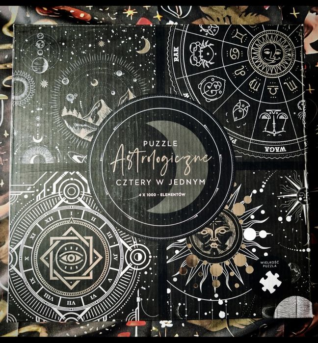 Puzzle 4 wzory x 1000 elementów/ Puzzle astrologiczne/ zapakowane fabr