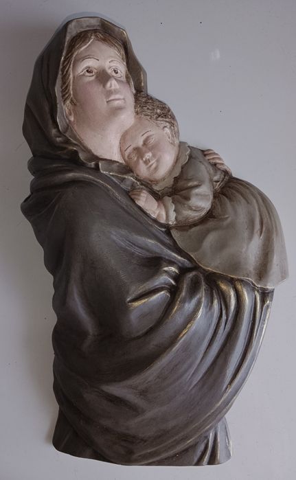 Matka Boska z Dzieciątkiem Madonna płaskorzeźba Boże Narodzenie prezen