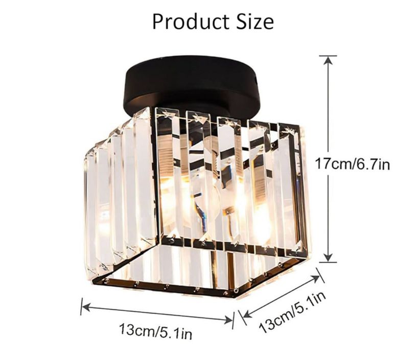 Kryształowa Lampa Sufitowa Nowoczesna