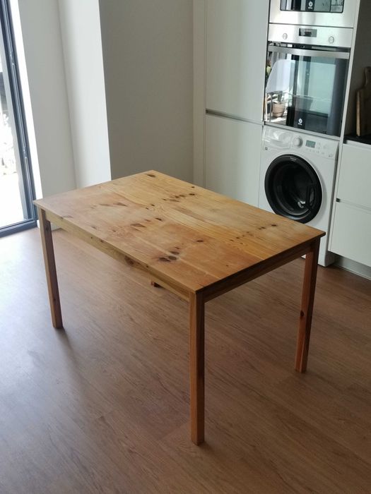 Mesa de cozinha IKEA INGO em pinho maciço, 120x75 cm