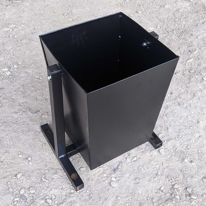 Урна для мусора, мусорка уличная квадратная переносная черная 27л